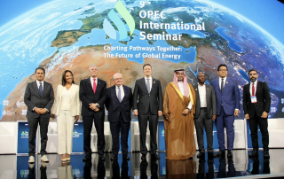 Majid Jafar and other delegates at the 9th Opec International Seminar in Vienna